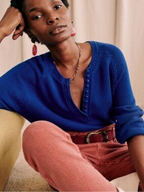 Sezane Leontine Cotton Knit Sweater medium